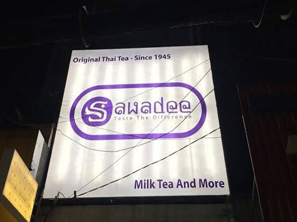 bảng hiệu xe trà sữa