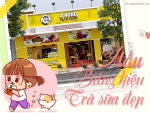 bảng quảng cáo trà sữa